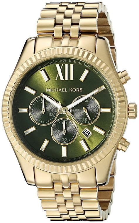 michael kors gold and green mens watch|michael kors gold watch price.